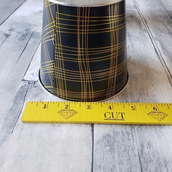 3 Black and Gold Metal Pant Pots - Picture 3 of 6